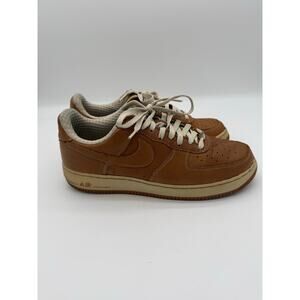 Nike Air Force 1 Low '05 Brown Tan Leather Mens 11.5 309096-222 Wheat Casual